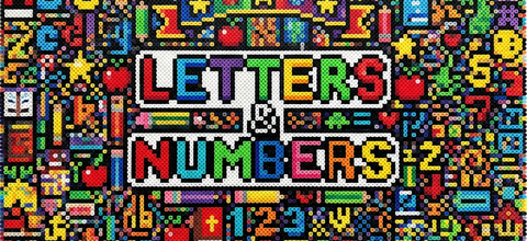 Letters and numbers bead pattern category cover